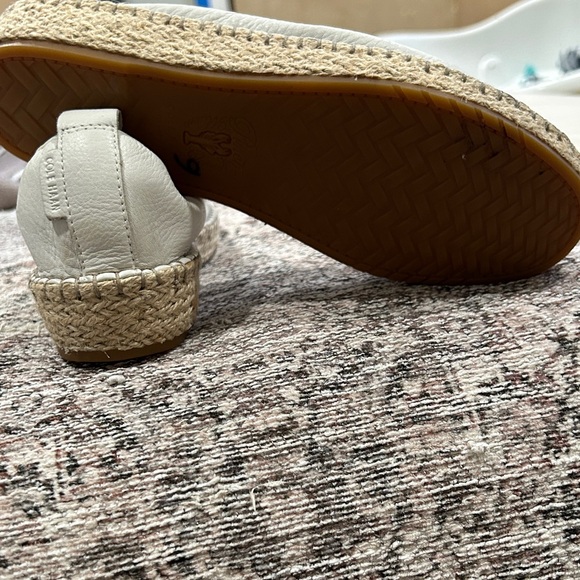 Cole Haan Cloudfeel Espadrilles Chalk White Leather Jute Flats Shoes Size 7 - Picture 6 of 7